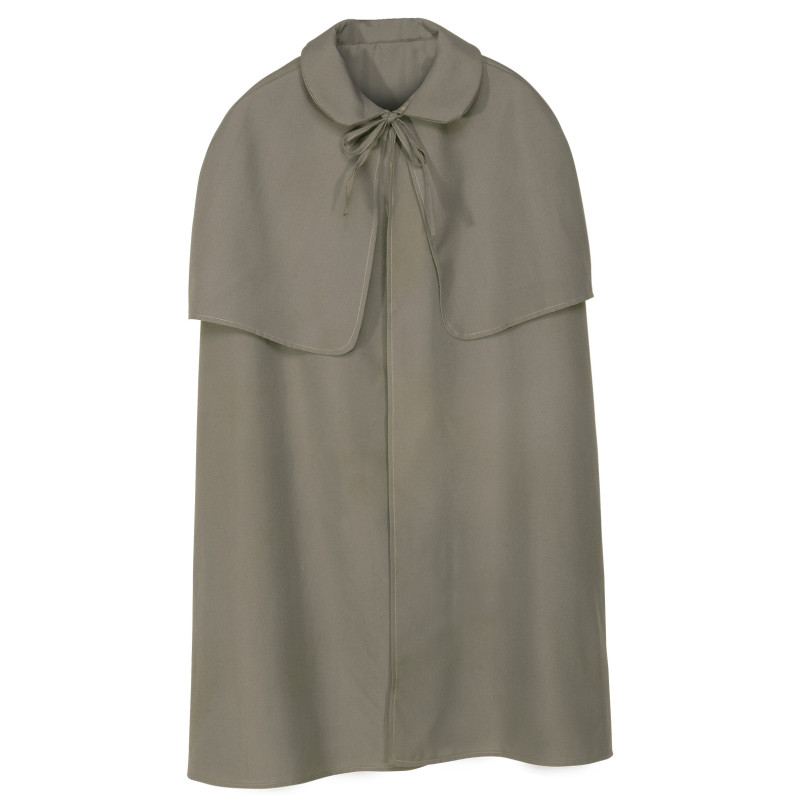 Sivý kabát s plášťom 100 cm Sherlock